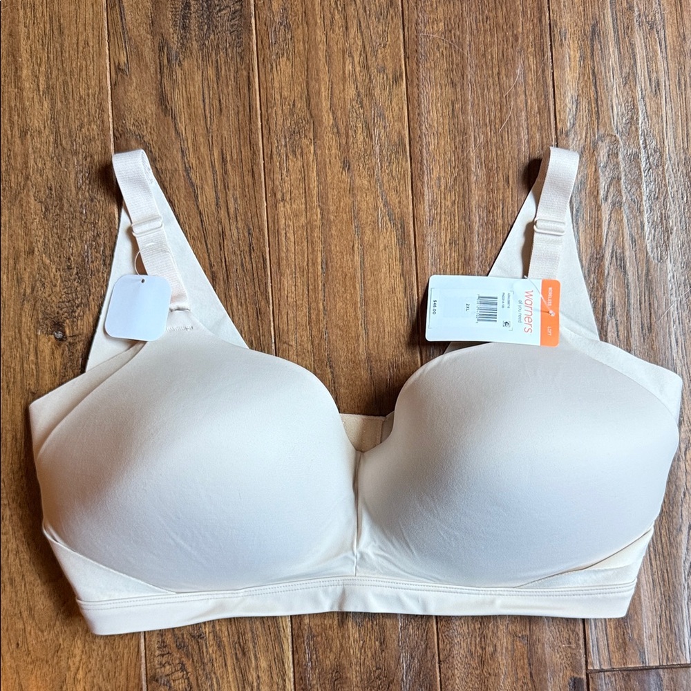 Warners no side effects underarm and back smoothing wireless bra NWT